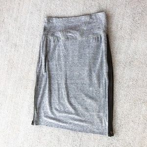 New! Zipper Street Wear Skirt / Sporty Spice Grey Tight Fitted Skirt